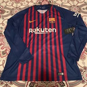 Nike 2018/19 Barcelona L.S Soccer Jersey NWT